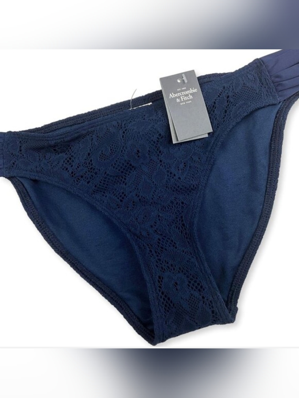 Abercrombie & Fitch Dark Navy Lace Bikini Bottoms